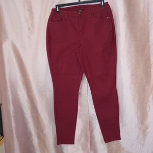 Lane Bryant Maroon Skinny Jeans 16